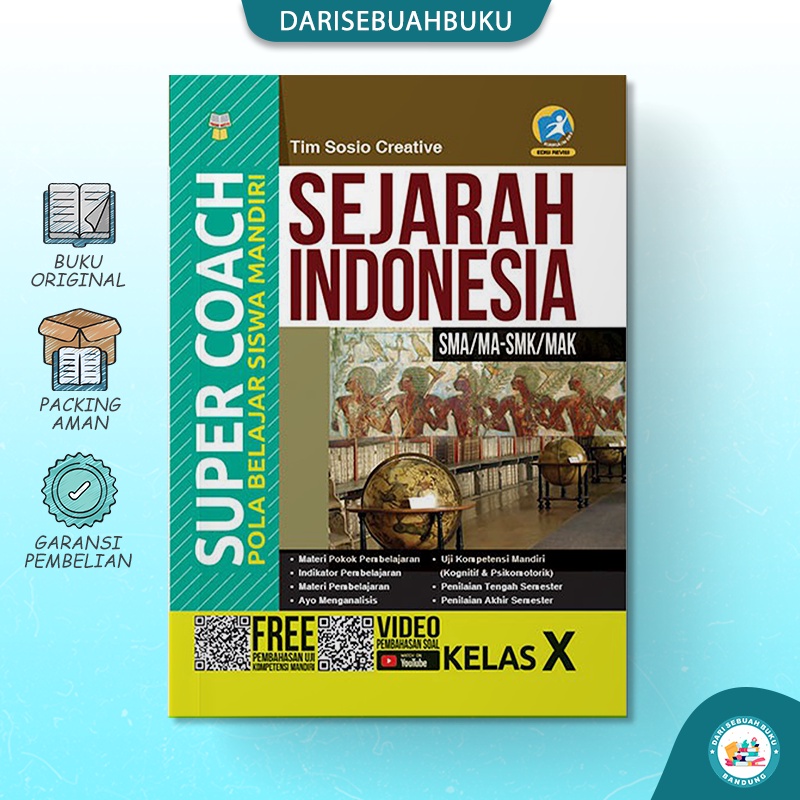 Jual Buku Super Coach SEJARAH INDONESIA SMA SMK Kelas X Pola