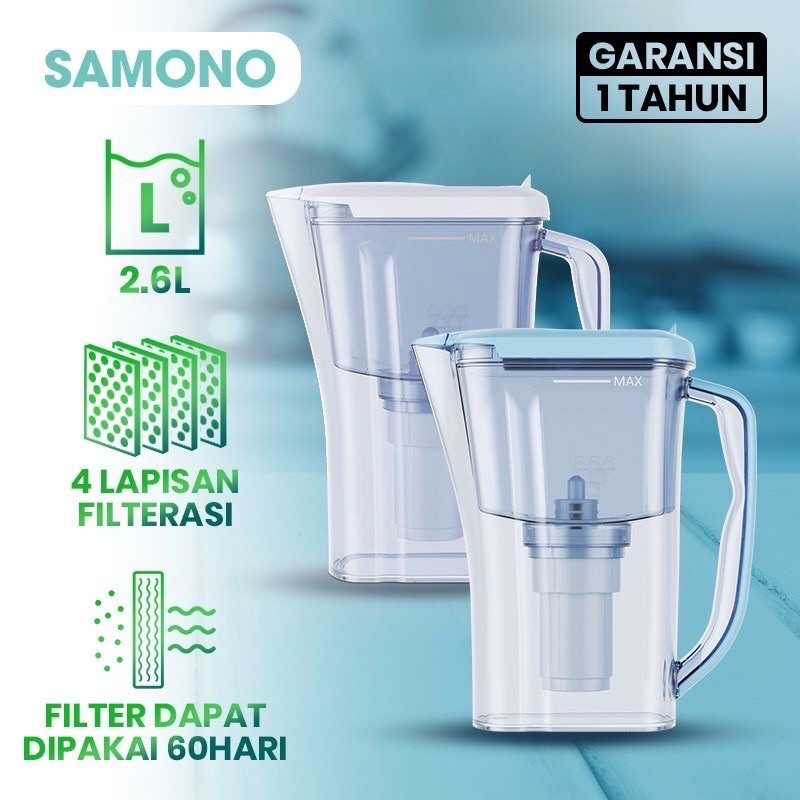 Jual SAMONO SW WFPW26 Water Purifier Pitcher Teko Plastik Filterasi