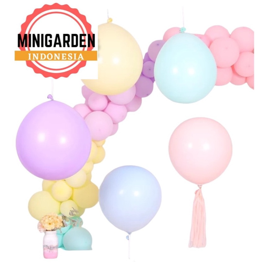 Jual BALON LATEX DOFF PASTEL 12INCH Balon Warna Macaron Balloon Jumbo