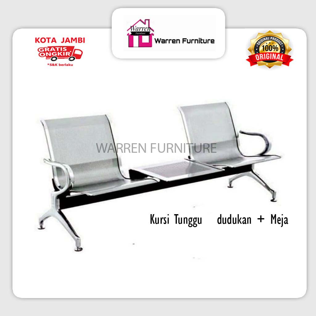 Jual Kursi Tunggu Kursi Bandara Kursi Besi Stainless Kursi 2 Dudukan