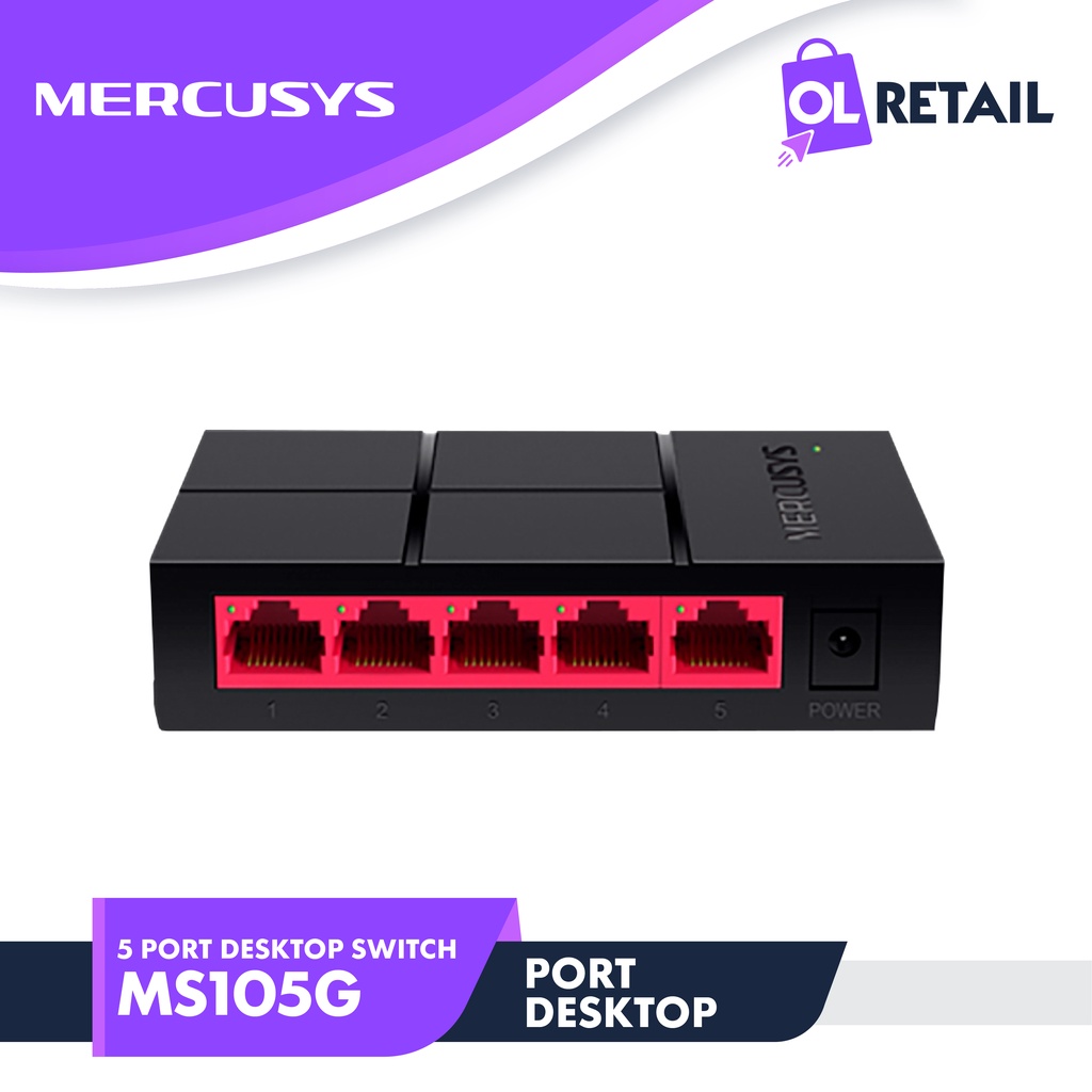 Jual Mercusys Switch Desktop 5 Port MS105G 10 100 1000 Mbps HUB Switch