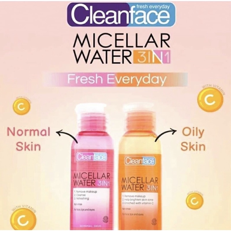 Jual Cleanface In Micellar Water Normal Skin Oily Skin Micellar