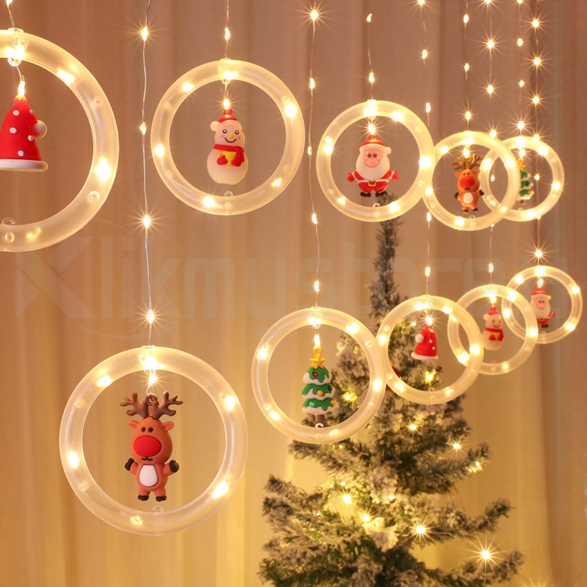 Jual Lampu Hias Natal Sinterklas Led Tirai Light Santa Claus