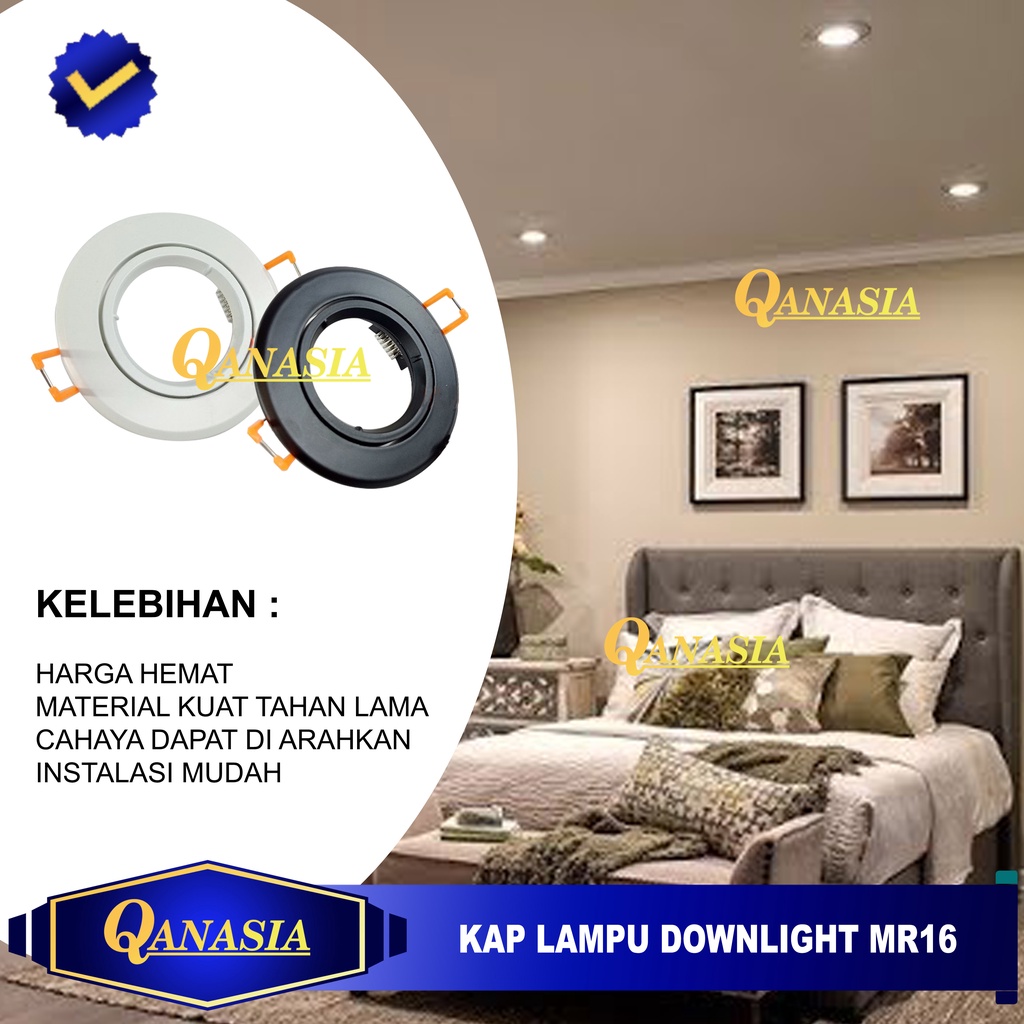 Jual Kap Lampu Downlight Plafon Sorot Halogen LED Spotlight MR16