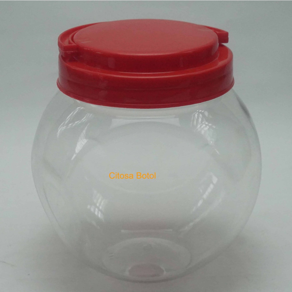 Jual Toples L Plastik Pet Bulat Jadul Natural Tutup Handle Merah