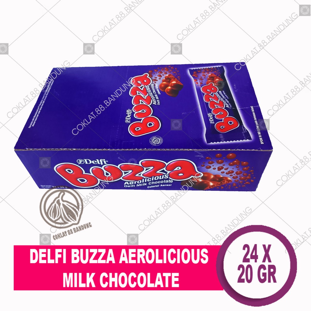 Jual DELFI BUZZA 1 BOX 24 PCS MILK CHOCOLATE COKLAT SUSU AERASI DELFI