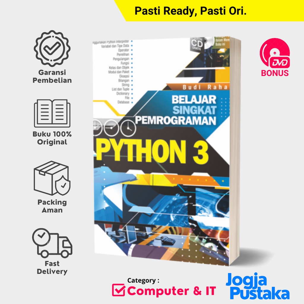 Jual Buku Belajar Singkat Pemrograman Python Bonus Cd Shopee