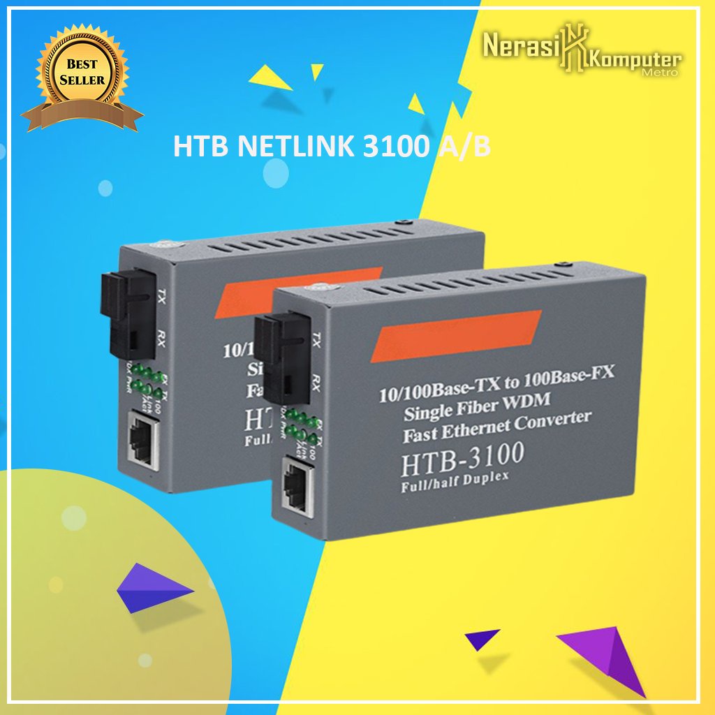 Jual Htb A B Fiber Optic Optical Media Converter Htb Netlink