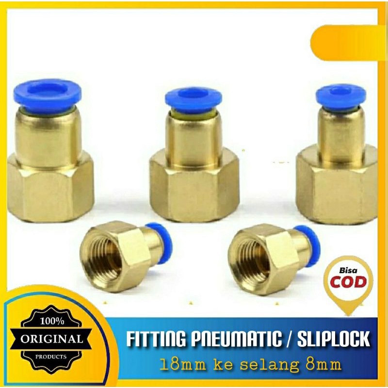 Jual NIPPLE SLIP LOCK KONEKTOR POMPA DC DRAT 18MM KE SELANG Shopee