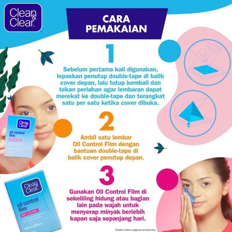 Jual Clean Clear Oil Control Film Kertas Minyak Muka Wajah Shopee