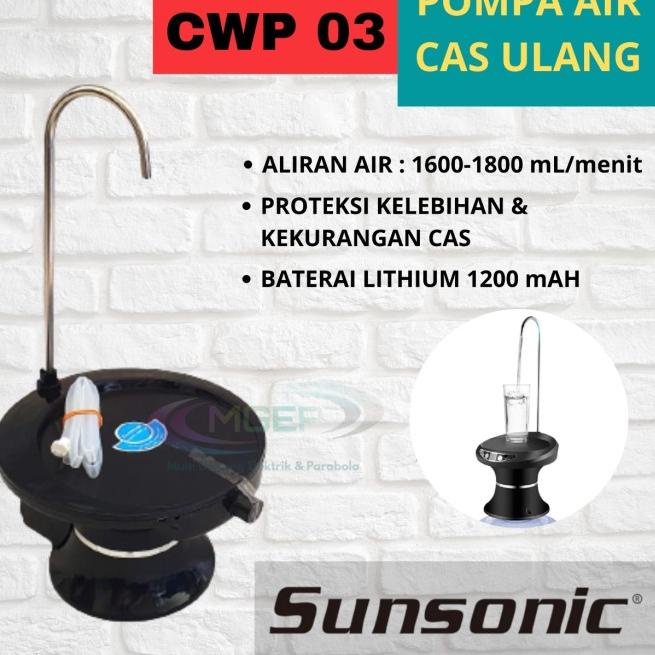 Jual Sunsonic Pompa Air Galon Elektrik Tatakan Gelas Water Pump Cwp