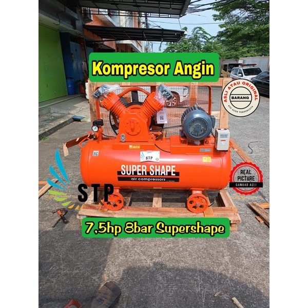 Jual Kompresor Angin 7 5 Hp 8 Bar Super Shape Dinamo Shopee Indonesia