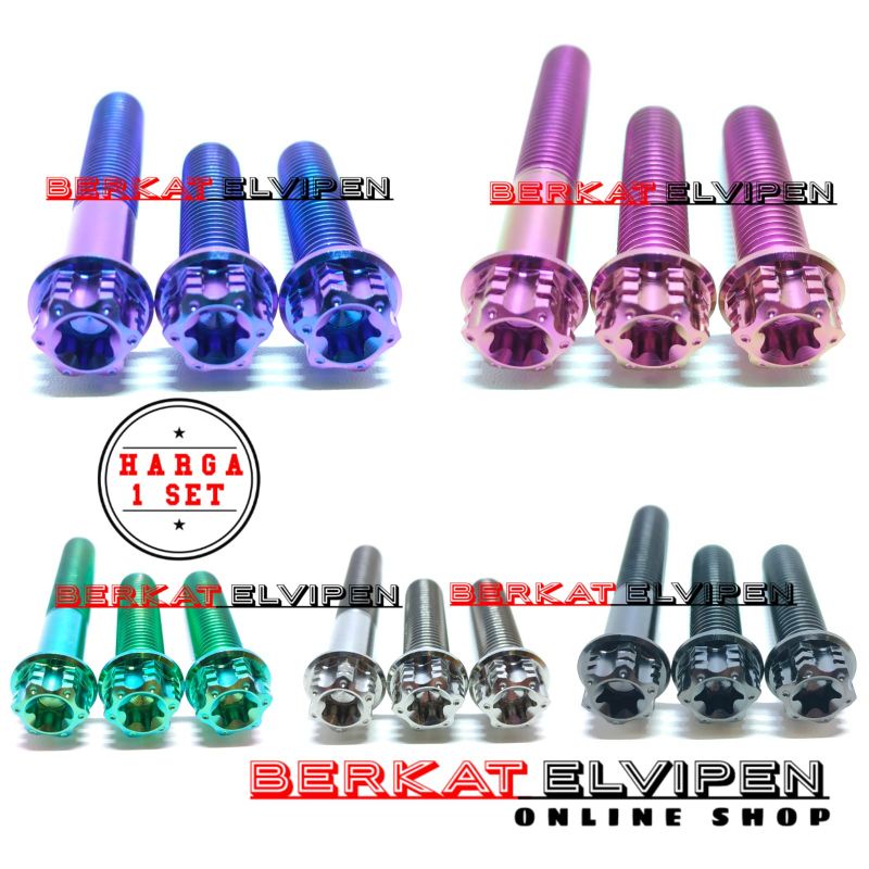 Jual Baut Titanium Gear Head Dudukan Knalpot Nmax Old New Aerox Lexi