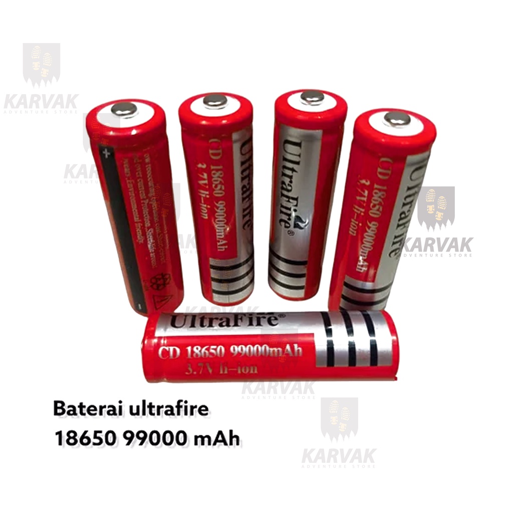 Jual Ultrafire Batu Baterai 18650 99000mAh Recharge Lithium 3 7v