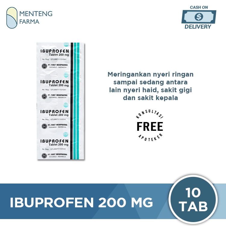 Jual Ibuprofen Mg Strip Tablet Pereda Nyeri Ringan Dan Sedang