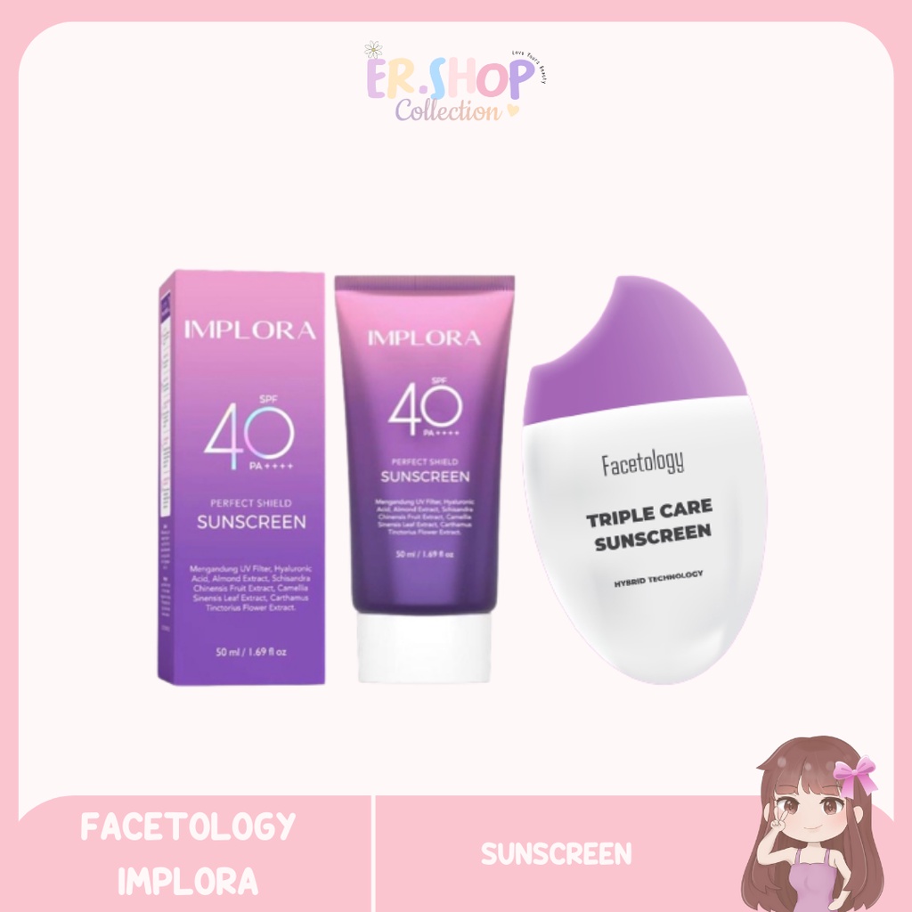 Jual Facetology Triple Care Sunscreen Spf Pa Hybrid Shopee