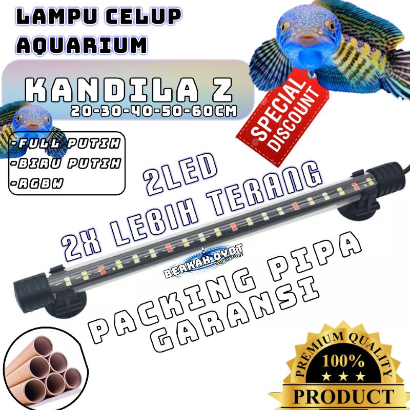 Jual LAMPU CELUP AQUARIUM KANDILA Z 2 BARIS DOUBLE LED Shopee Indonesia