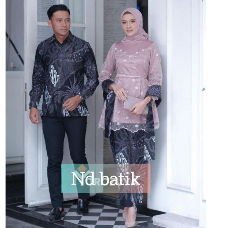 Jual Special Kebaya Arunika Couple Modern Wisuda Lamaran Tunangan Baju Kebaya Batik Couple