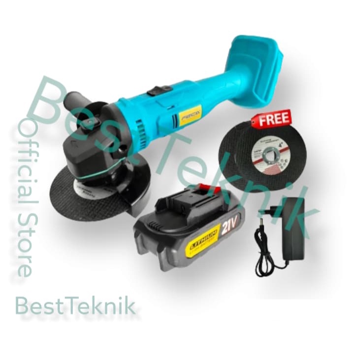 Jual Mesin Cordless Gerinda FECA Gerinda Tangan Baterai Angel Grinder