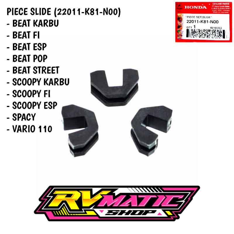 Jual PIECE SET SLIDE BEAT SCOOPY VARIO SPACY ORIGINAL HONDA GENUINE