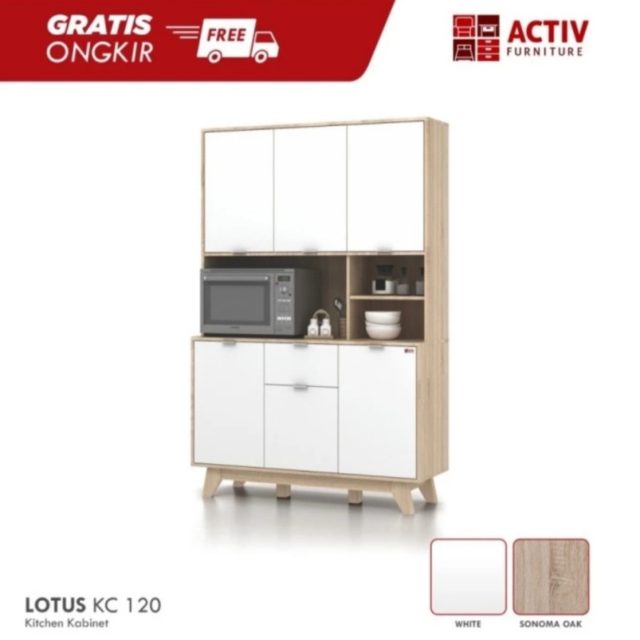 Jual Lemari Dapur Makan Lemari Sayur Kitchenset Kabinet Lotus Kc