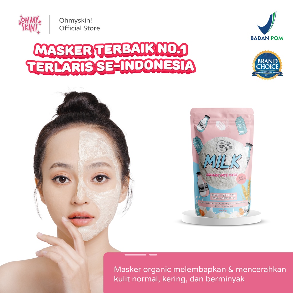 Jual Oh My Skin Masker Organik BPOM FS MILK 65gr Shopee Indonesia