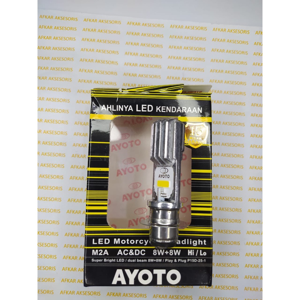 Jual Lampu LED Motor H6 Hi Lo 8W 8W AC DC AYOTO M2A BEBEK DAN MATIC