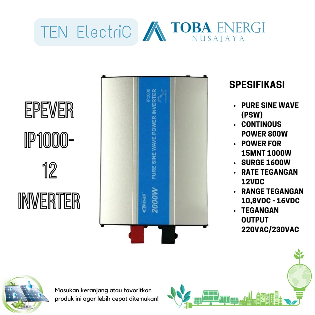 Jual Inverter Pure Sine Wave W Epever Ip Shopee Indonesia