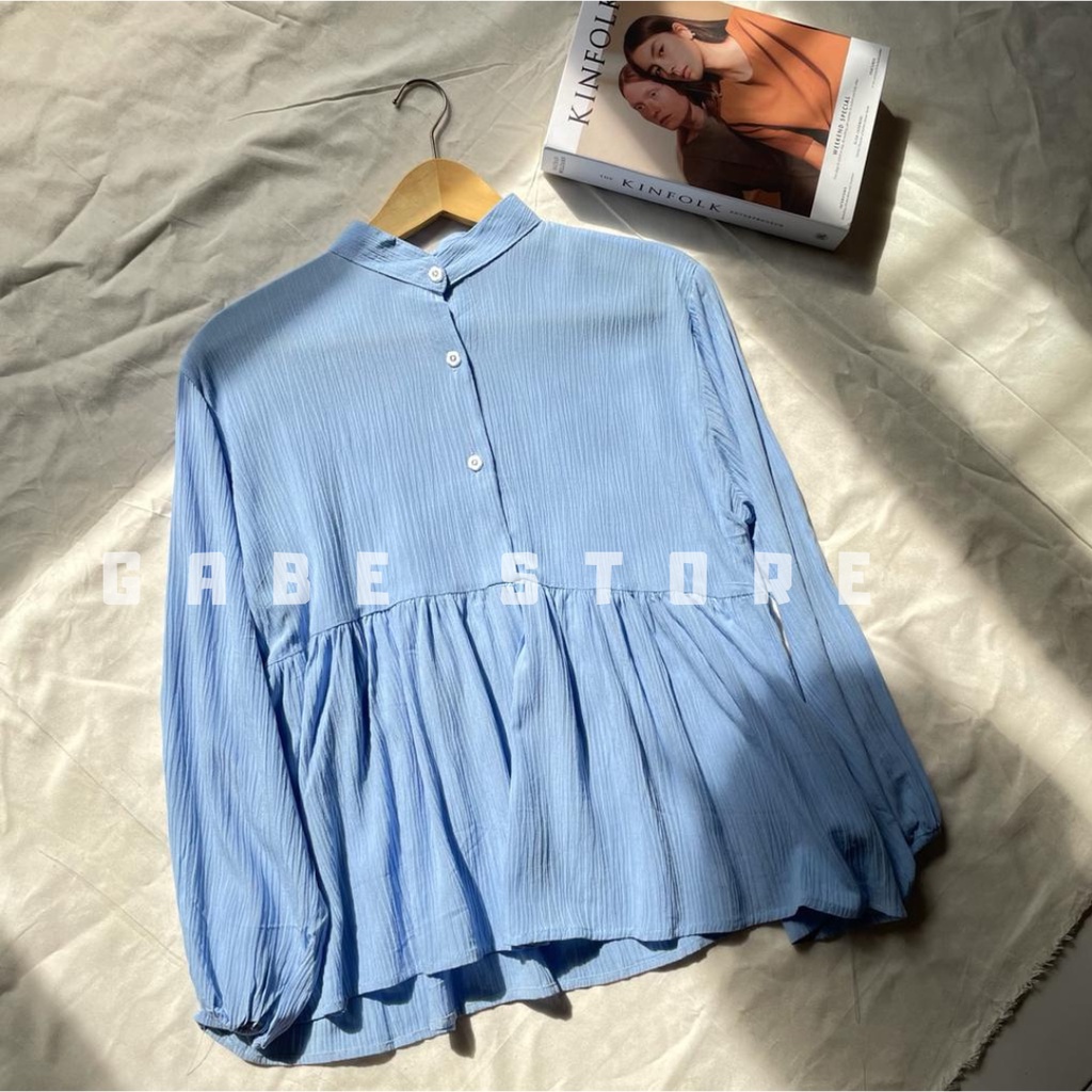 Jual Kemeja Blouse Wanita Bahan Rayon Crinkle Premium Shopee Indonesia