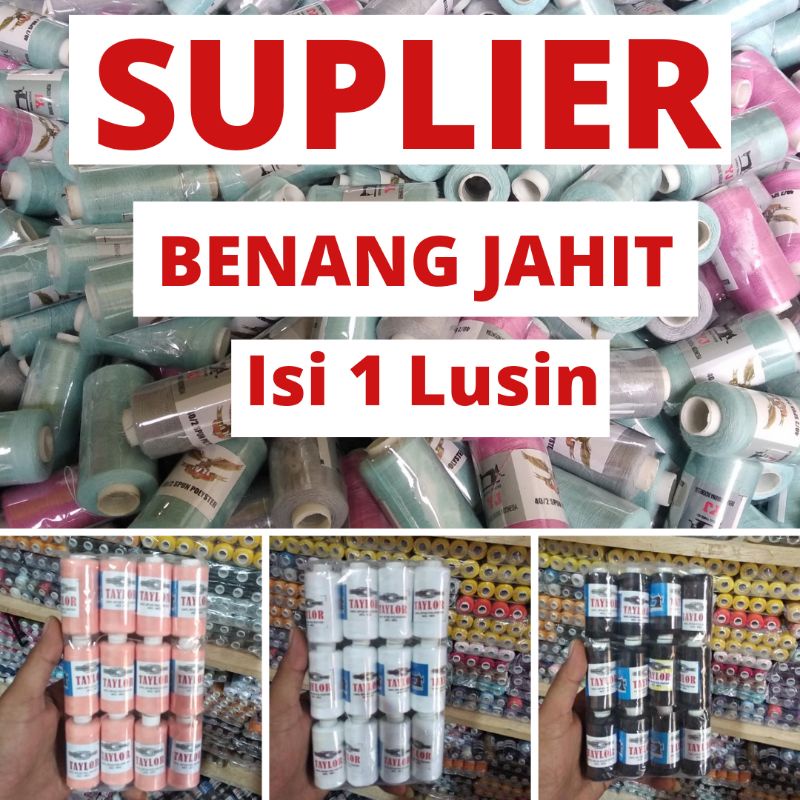 Jual BENANG JAHIT 1 LUSIN WARNA PANJANG 400 500 YARD 40 2 KUAT