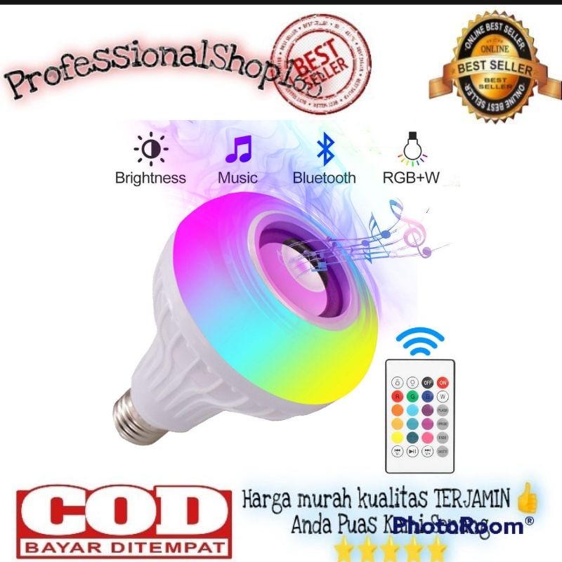 Jual PS Speaker Bluetooth Bohlam Disco Warna Warni Wireless LED RGB