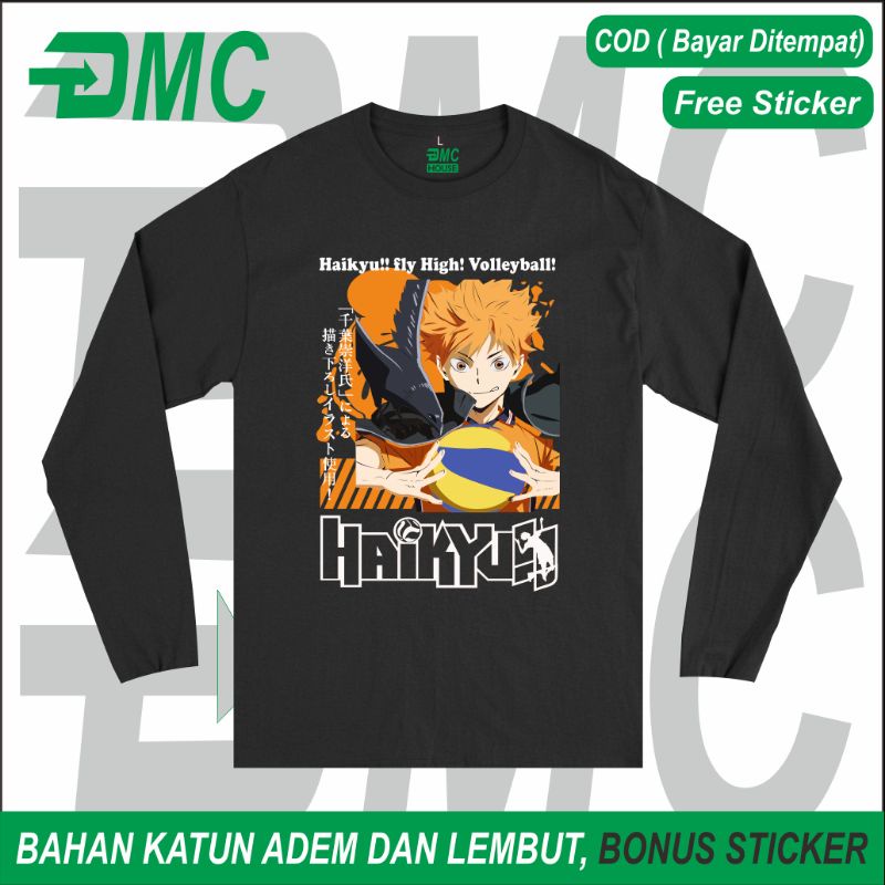 Jual Kaos Baju Anime Shoyo Hinata Haikyuu Lengan Panjang Shopee Indonesia