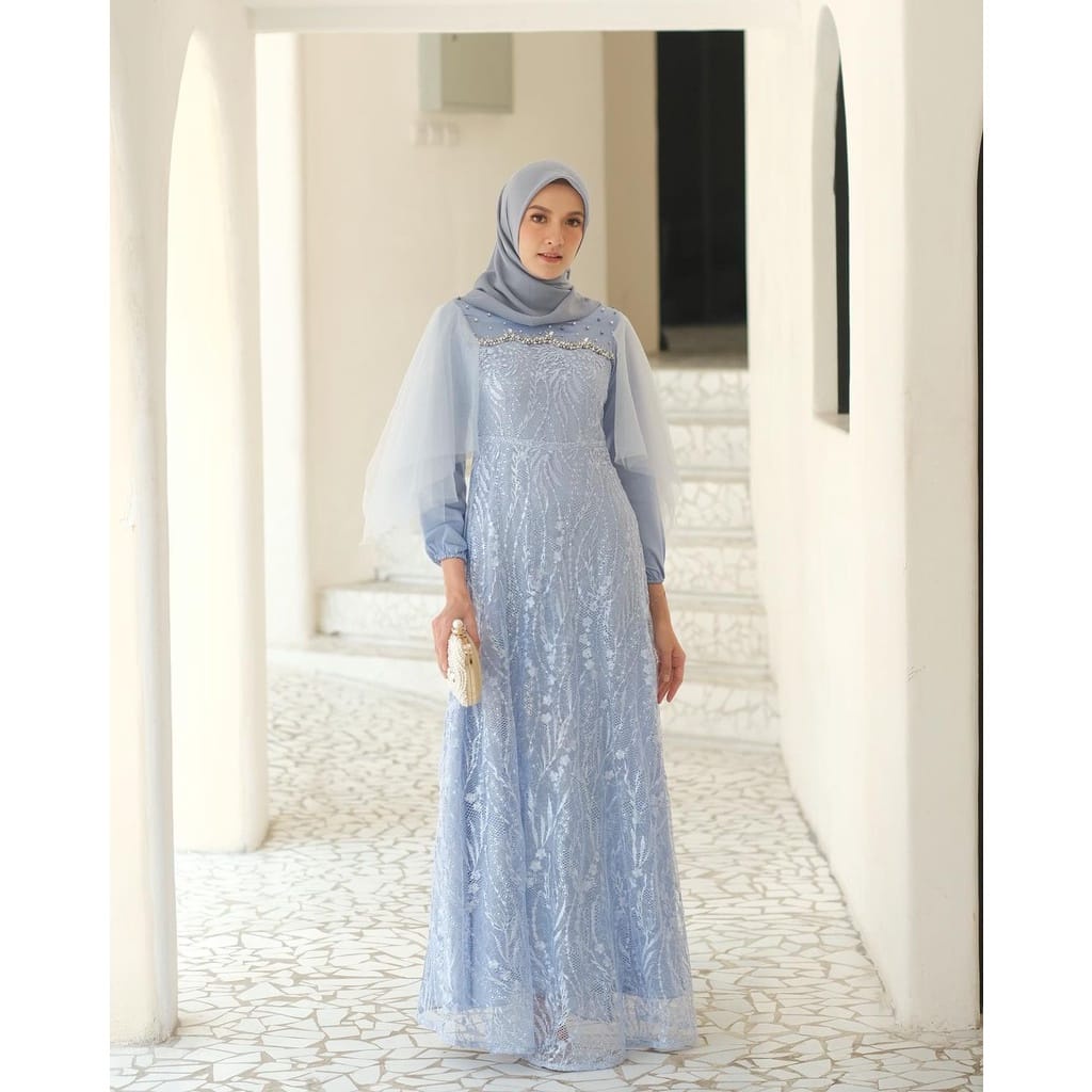 Jual BEST SELLER Dress Pesta Brokat Gamis Kondangan Graduation