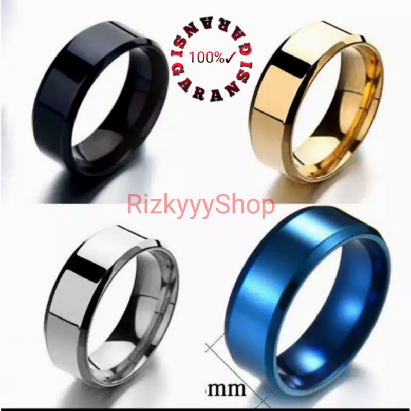 Jual Cincin Titanium Quality Supreme1st Pria Wanita Anti Luntur Dan