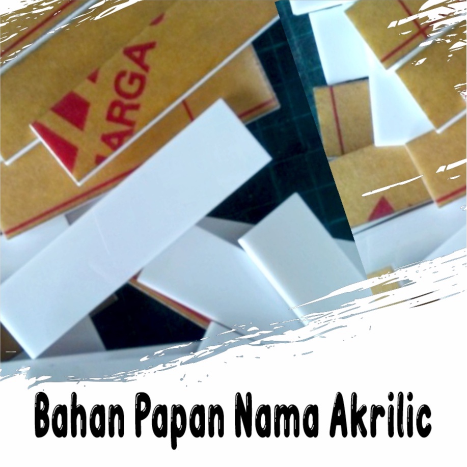 Jual Name Tag Papan Nama Dada Bahan Akrilik Polos Cm X Cm Rs X