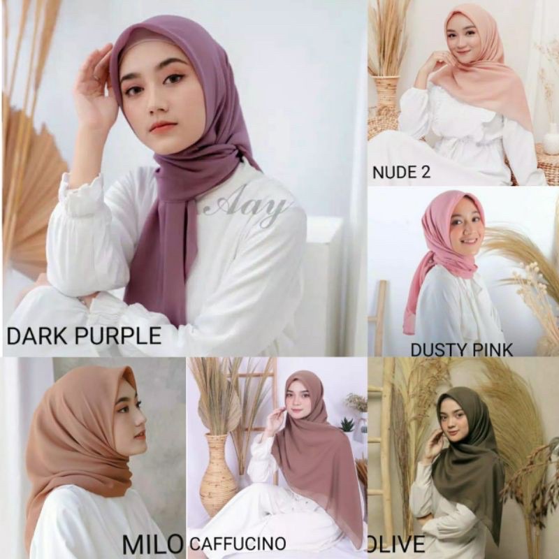 Jual HIJAB SEGI EMPAT BELLA SQUARE PART 1 POLLYCOTTON GROSIR