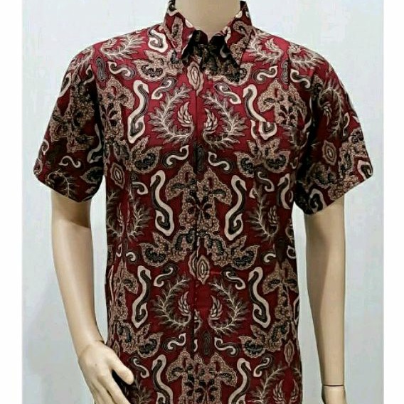 Jual Kemeja Pria Batik Big Size 4L 5L Ukuran Besar Atasan Baju Hem