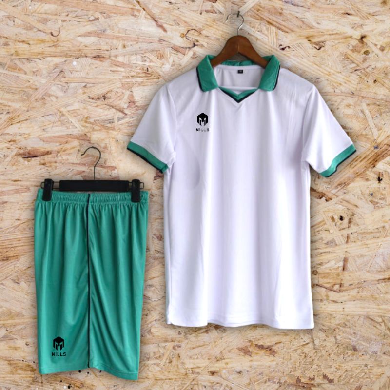 Jual New Stelan Jersey Futsal Jersey Bola Mills Apparel Putih Toska