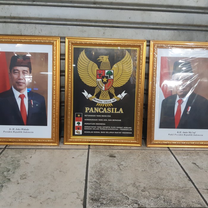 Jual Frame Figura Bingkai Photo Presiden Wakil Preside Dan Garuda