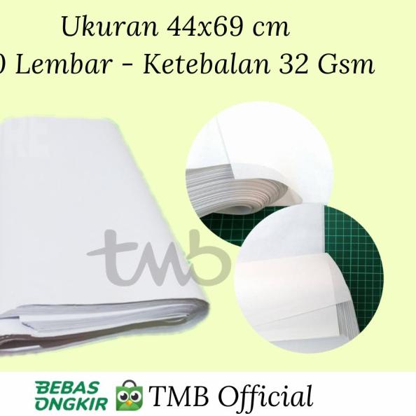 Jual 50 Lembar Kertas Doorslag Paper Packing Bungkus Baju Sepatu 44x69