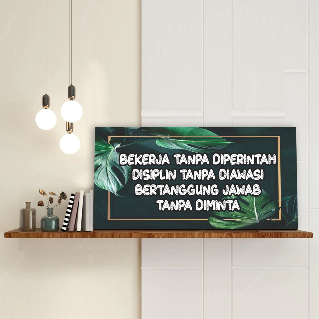 Jual Hiasan Dinding Poster Kayu Pajangan Wall Decor Quote Motivasi