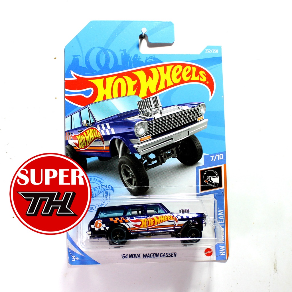 Jual Hotwheels 64 Nova Wagon Gasser THS SUper Treasure Hunt Biru Ban