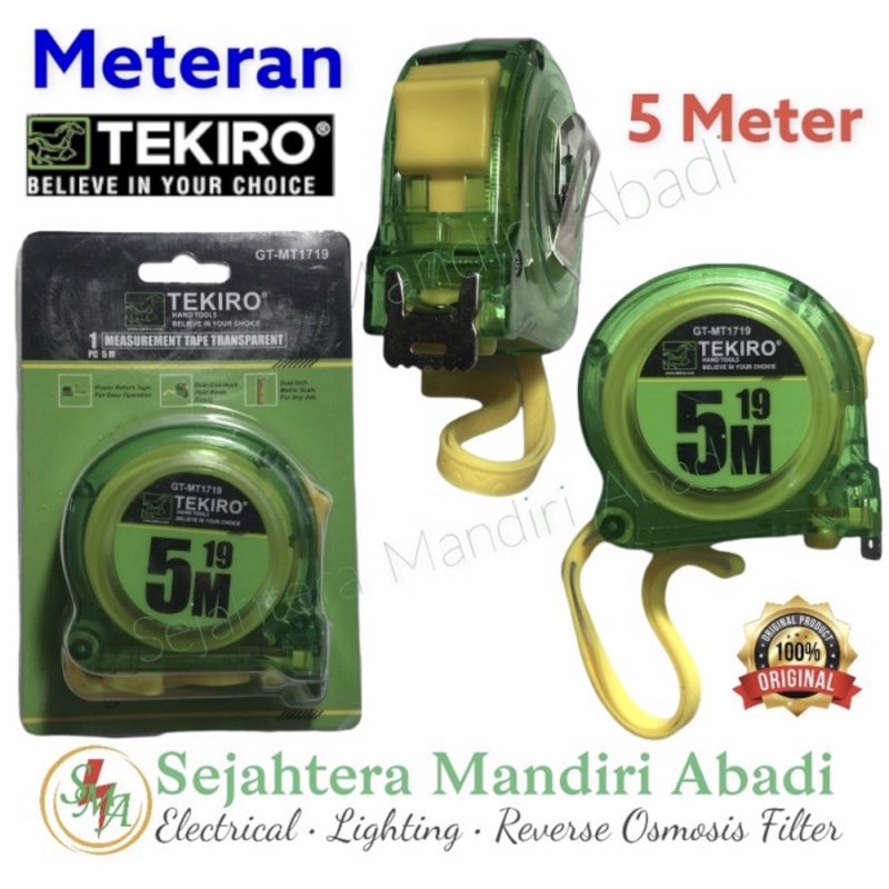 Jual Meteran Meter Tekiro Measurement Tape Transparent Shopee Indonesia