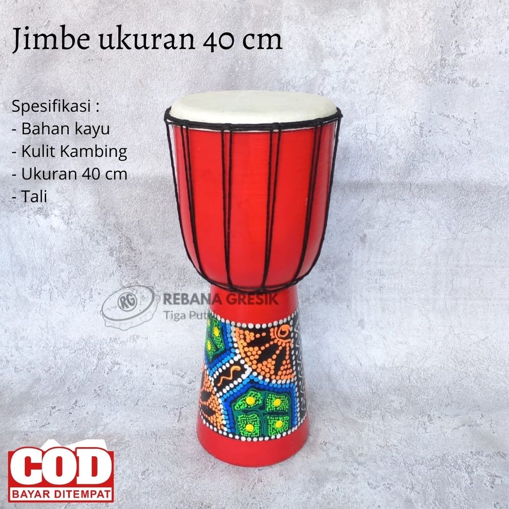 Jual Alat Musik Jimbe Gendang Ukuran 40 Cm Alat Musik Tradisional