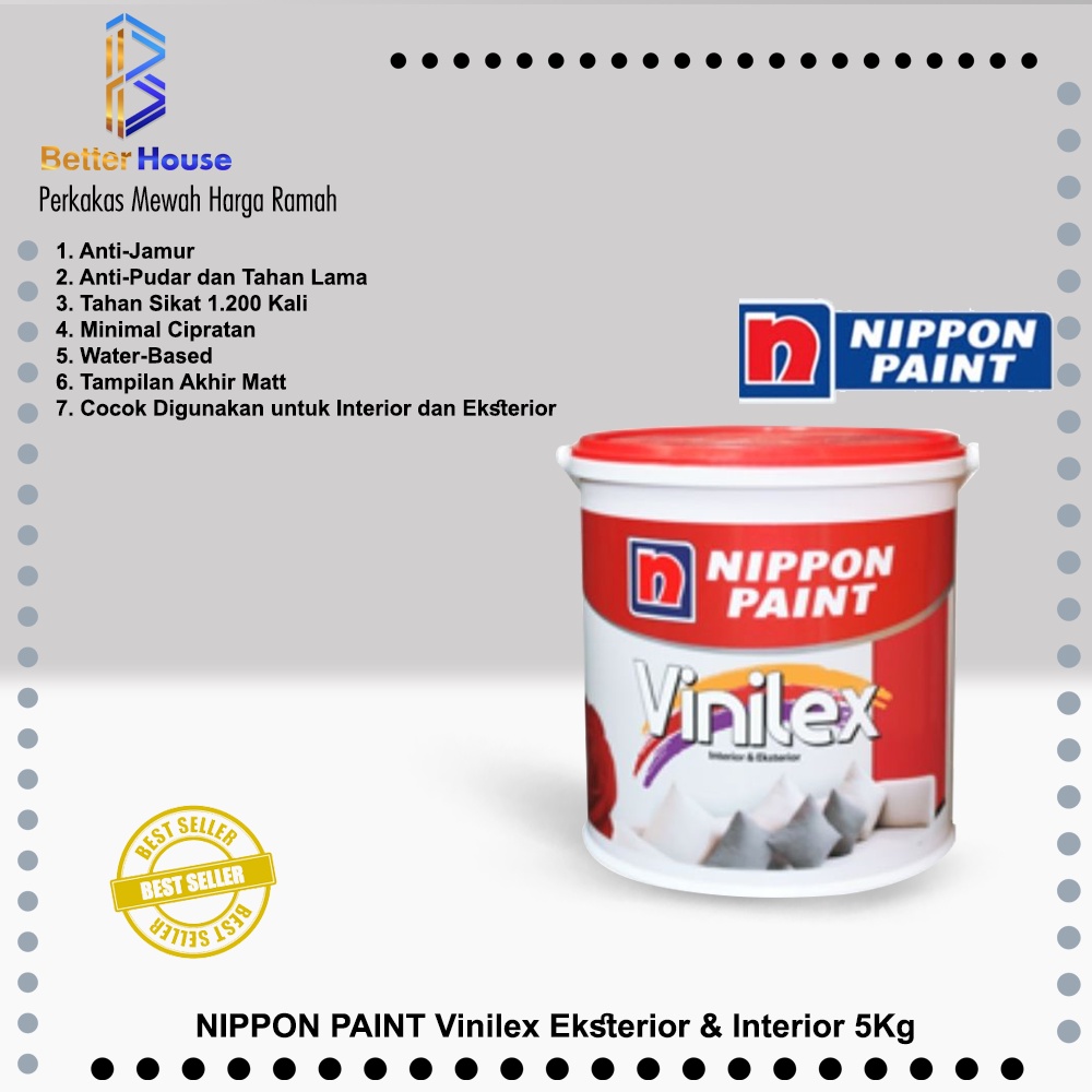 Jual Nippon Paint Cat Tembok Vinilex Interior Dan Eksterior Mixing Kg