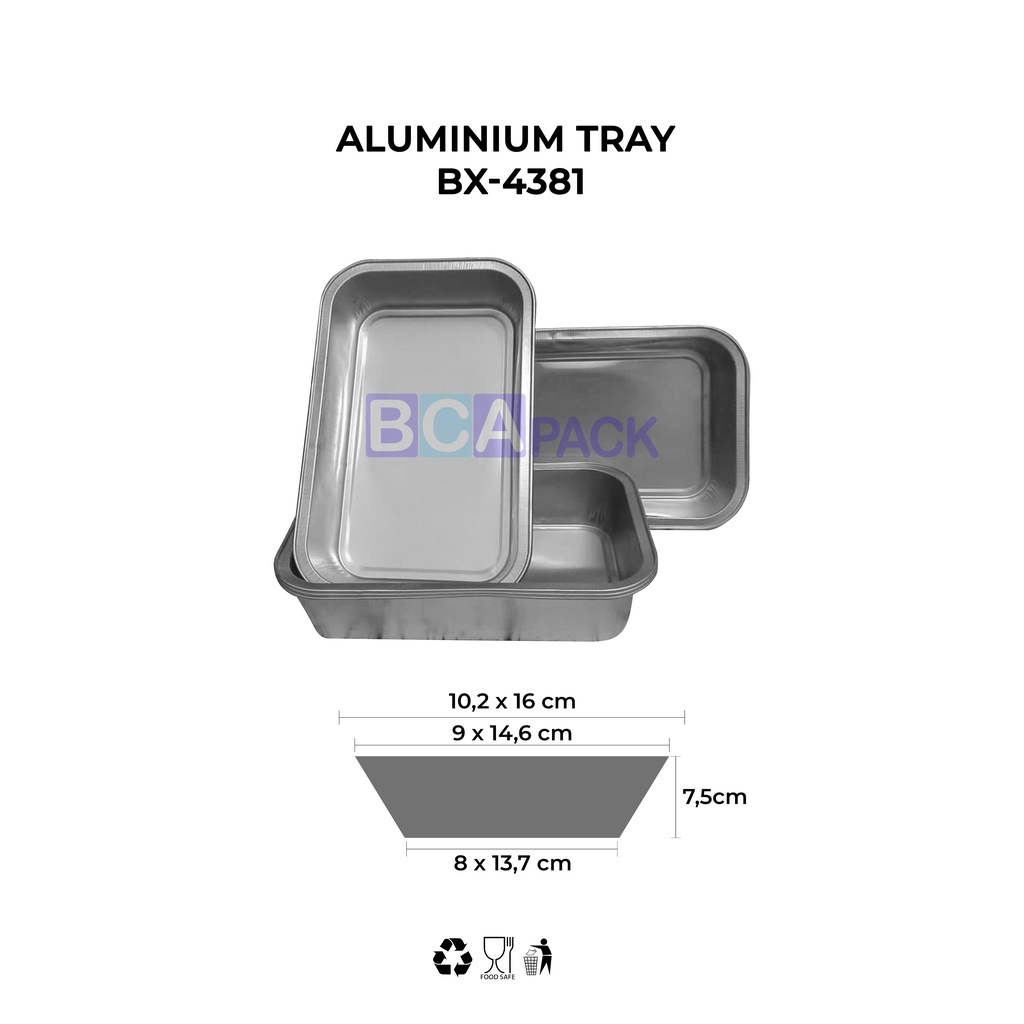 Jual Aluminium Tray Bx Wadah Aluminium Foil Tray Bx