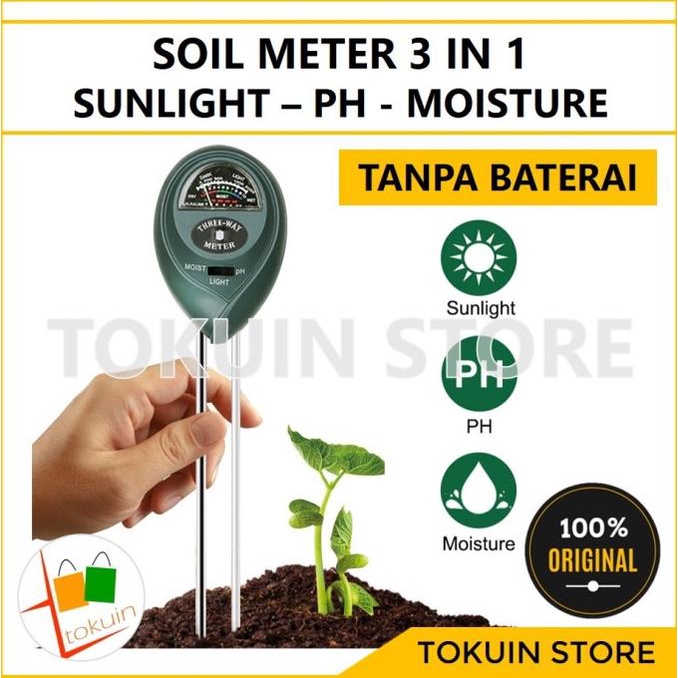 Jual Soil Meter Tester In Alat Ukur Ph Meter Tanah Moisture