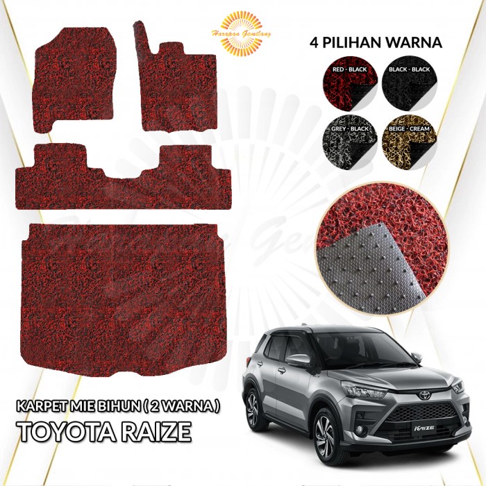 Jual Karpet Mobil Premium Toyota Raize Mie Bihun Warna Shopee Indonesia