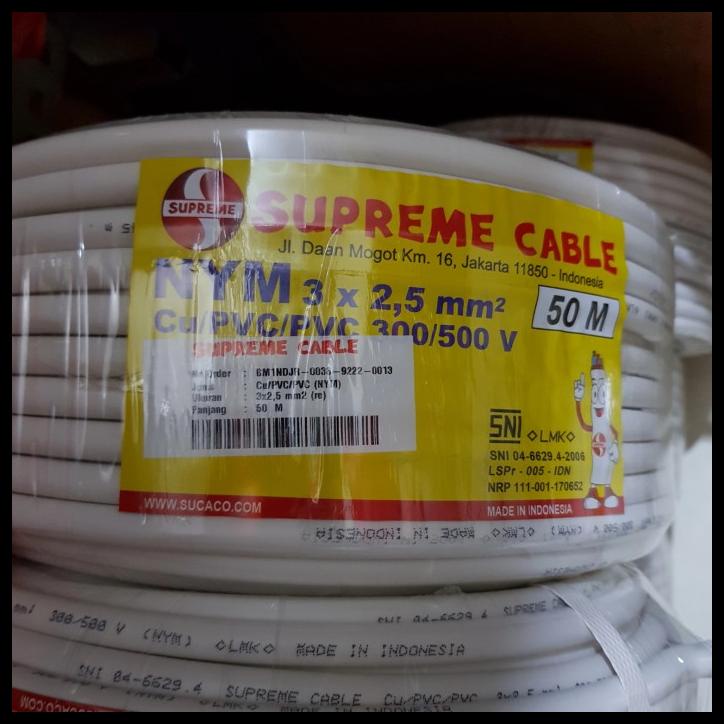 Jual Kabel Listrik Supreme Nym Putih 3X2 5Mm Kawat Tembaga Sni