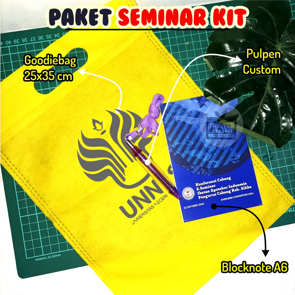 Jual Paket Seminar Kit Custom Tas 25x35cm Bolpoin Custom Block